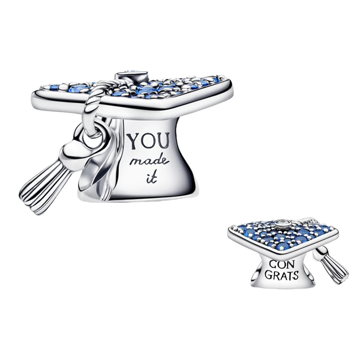 S925 Silver Graduation Charm Set Graduation Cap Certificate Book Owl Bead DIY Bracelet Necklace Gift Student Souvenir Jewelry