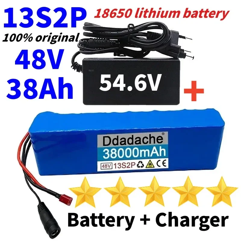 

Новый бестселлер 48V38000mah 13s2p мощный аккумулятор 18650, аккумулятор для электромобиля, аккумулятор для электромотоцикла, 48 В, защита BMS