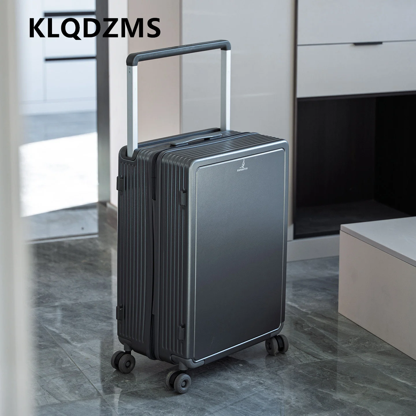 

KLQDZMS Luggage Zipper Boarding Box Aluminum Frame Trolley Case 20"24"26"28 Inch Large Capacity Strong and Durable Suitcase