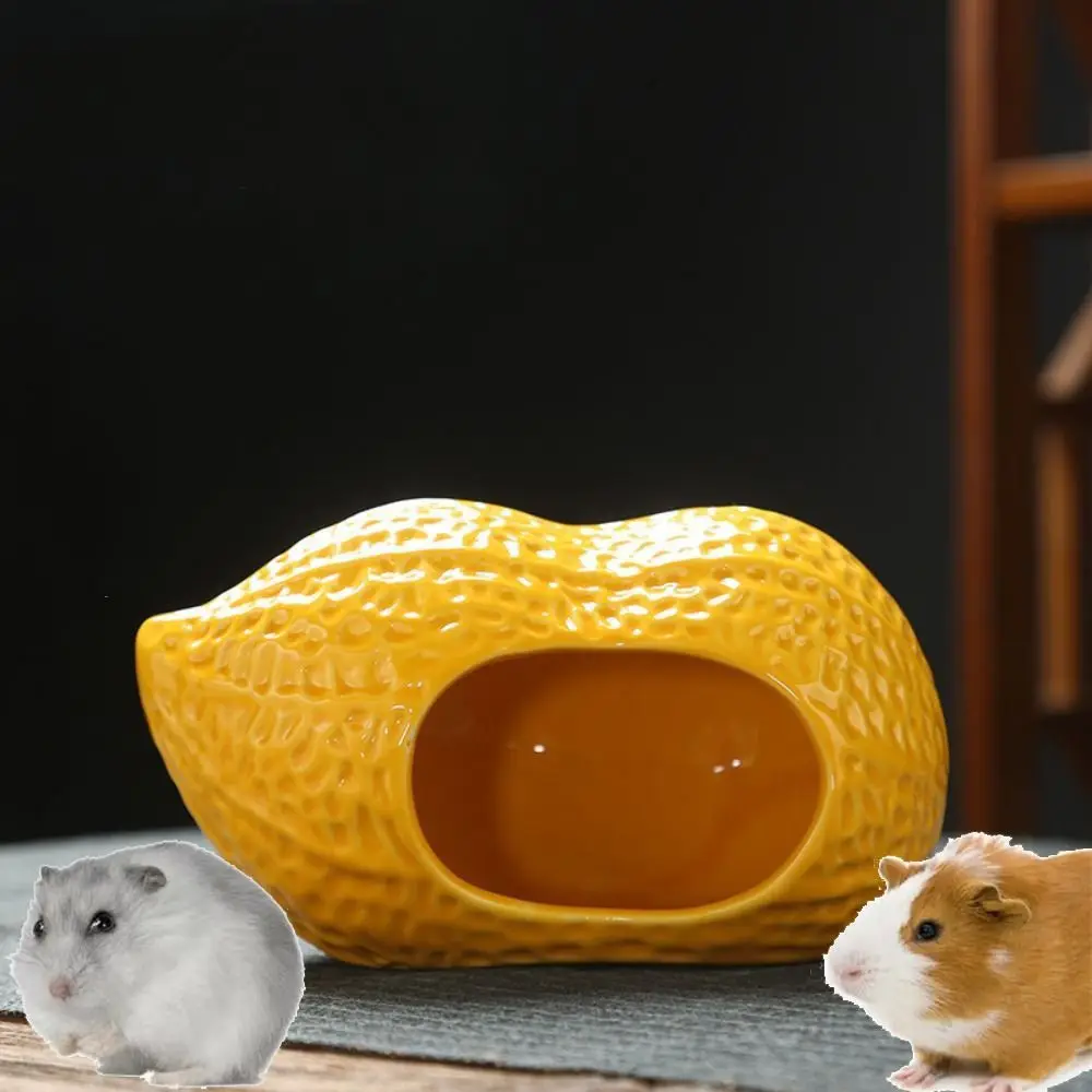 

Pet Supplies Ceramic Hamster Nest Cute Cartoon Pet Hiding House Creative Cooling Hamster Bed Small Animals Sleeping