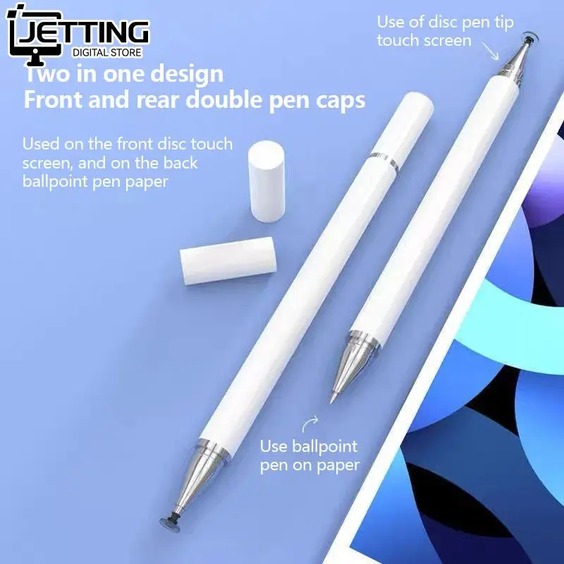 2 In 1 Stylus Pen Cellphone Tablet Capacitive Touch Pencil For Iphone For Samsung Universal Android Phone Drawing Screen Pencil