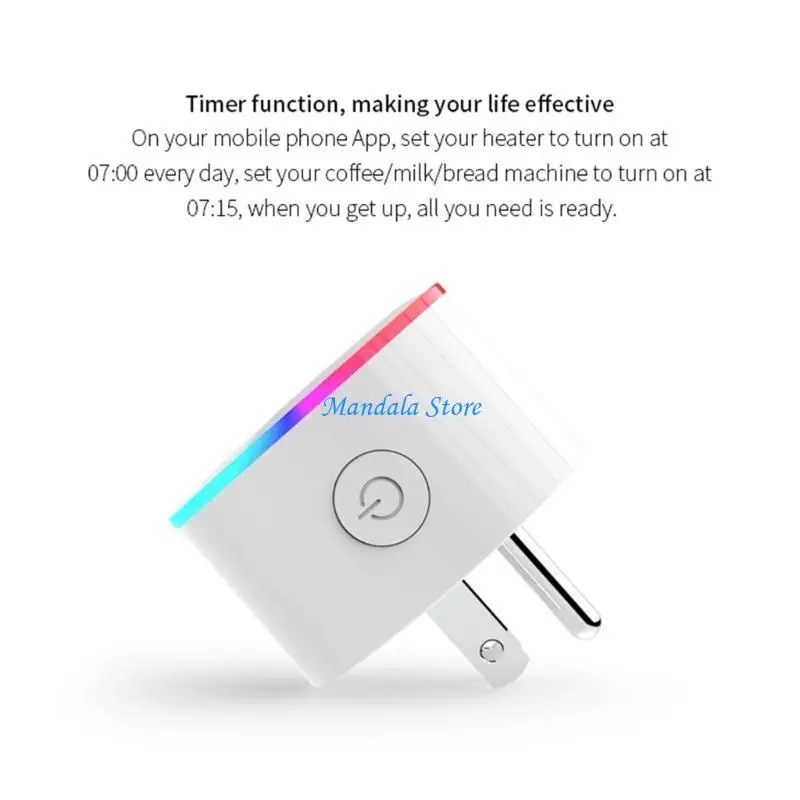 

U2JC Wifi LED RGB Dimmable Socket Timing Switches Wireless Plug Voice Control