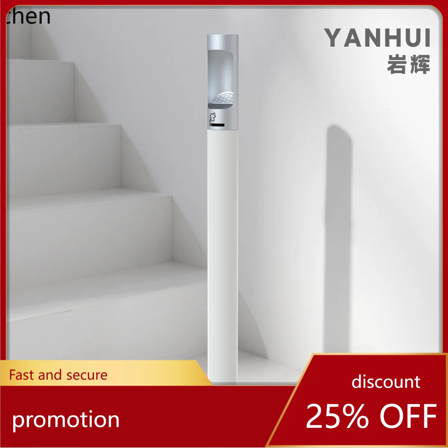 

HXL Outdoor Smoke Extinguisher Column Smoking Area Cigarette Butt Collector Stainless Steel Smoke Column