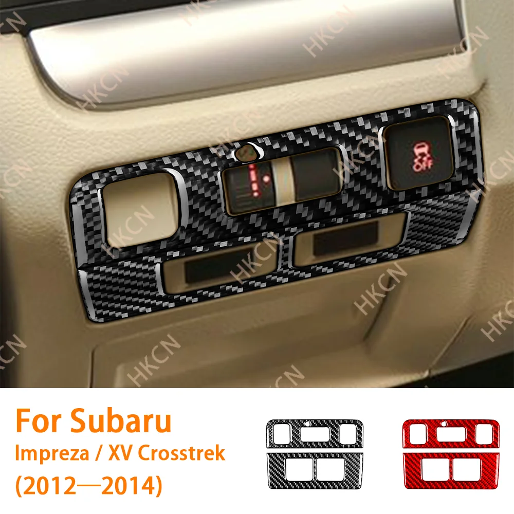 

Carbon Fiber Headlight Switch Panel Car Interior Accessories Cover Sticker For Subaru Impreza 2012—2016 XV Crosstrek 2013—2017
