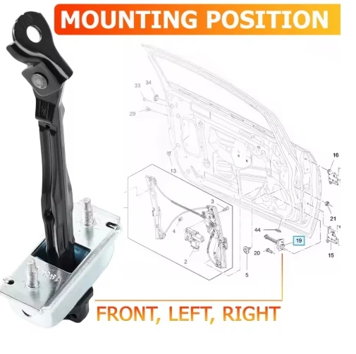 Vauxhall Opel Astra J MK6 GTC Buick Verano 2009 - 2016 OE용 # 13270665 앞뒤 도어 힌지 스톱 체크 스트랩 링크 리미터 썸네일 4