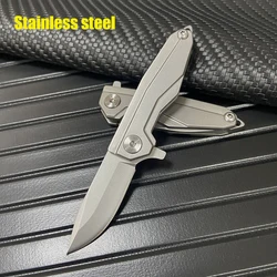 Mini Folding Knife Stainless Steel Knife Portable Pocket Knife Knife-edge Fruit Knife EDC Keychain Tool Outdoor Box Opener Gadge