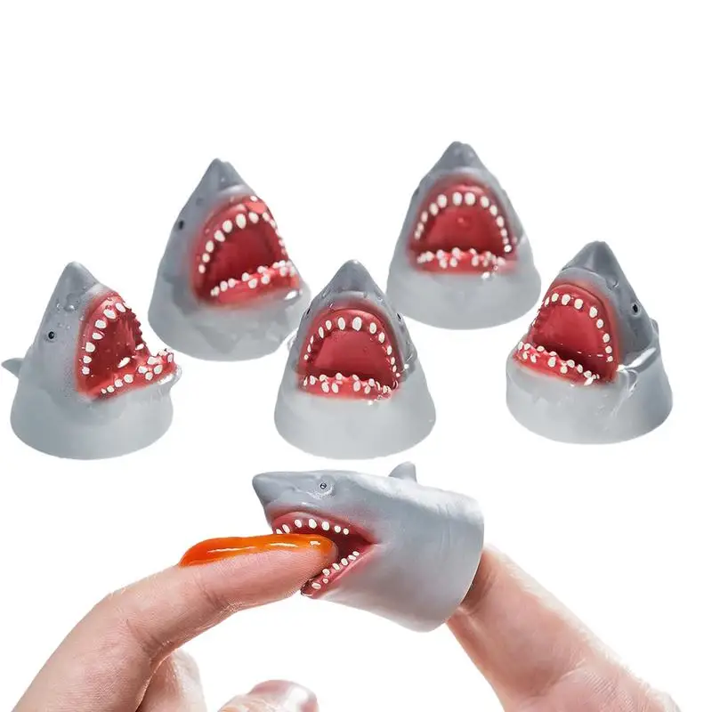 finger puppet Realistic Animal Finger Puppet Shark Hand Puppet Doll New Strange Interactive Toys Children Boys girls Gifts