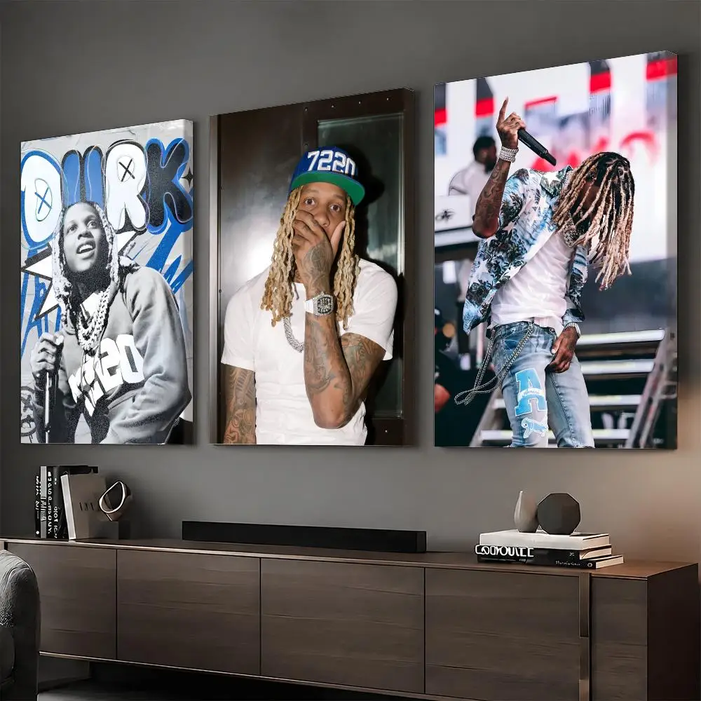 Singer Rapper Lil D-Durk Painting Calligraphy HD Canvas Print Poster Wall Art | Optional Frame | Modern Hallway Decor