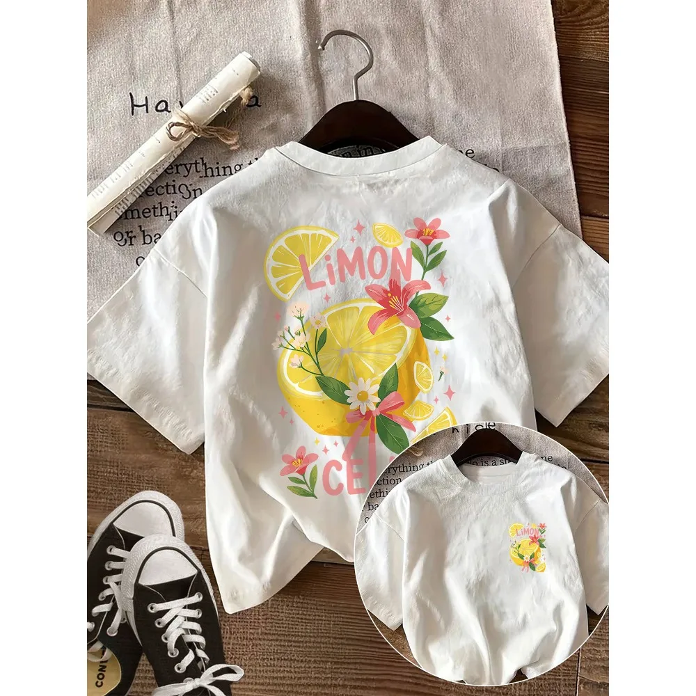 Children's T-shirt Loose Comfortable Soft Skin Friendly Casual Fresh Simple Versatile Pattern Short Sleeved Top