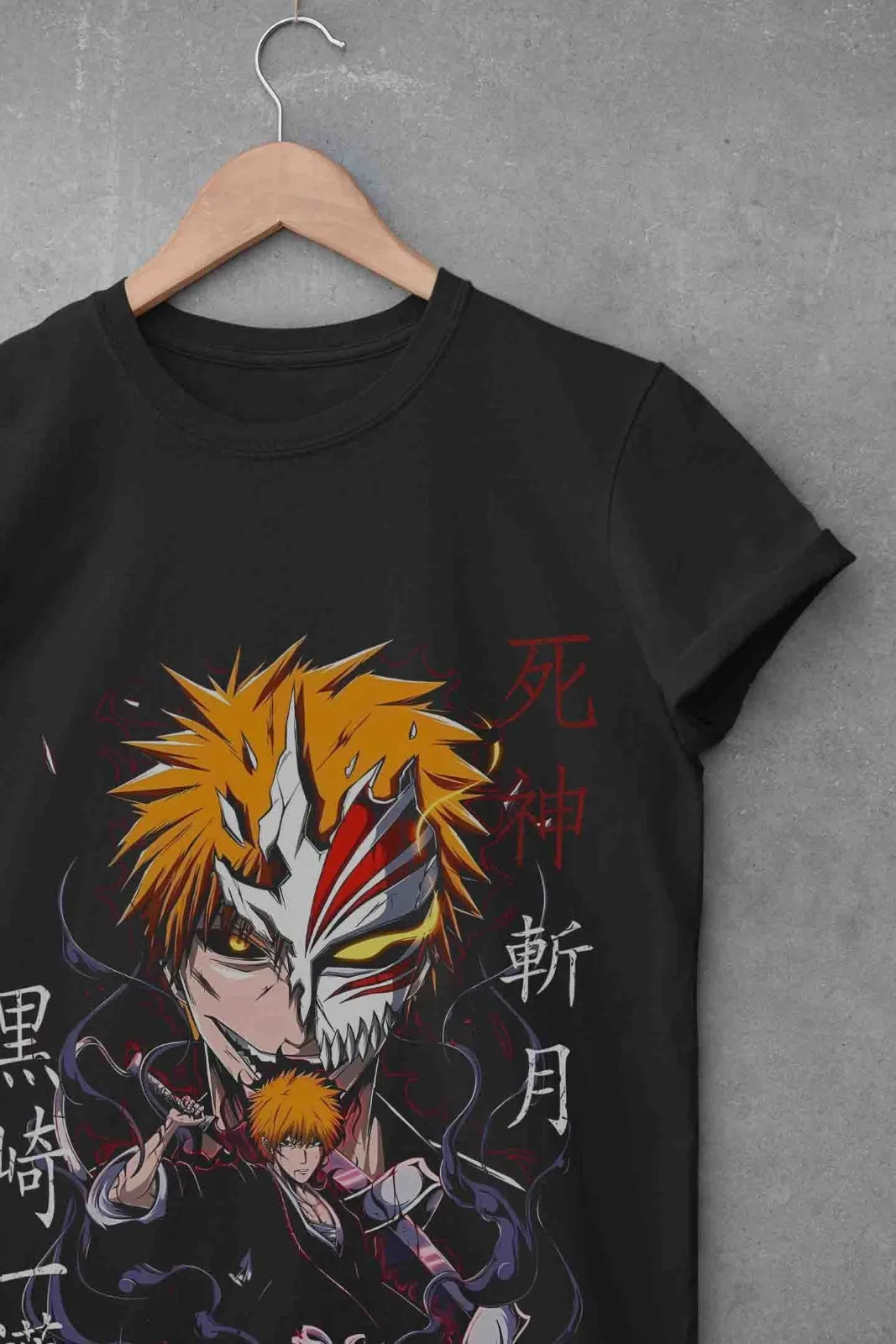 Bleach Anime Tshirt Ichigo Bankai T-Shirt Aizen Yhwach Tee Zaraki Kenpachi Shirt