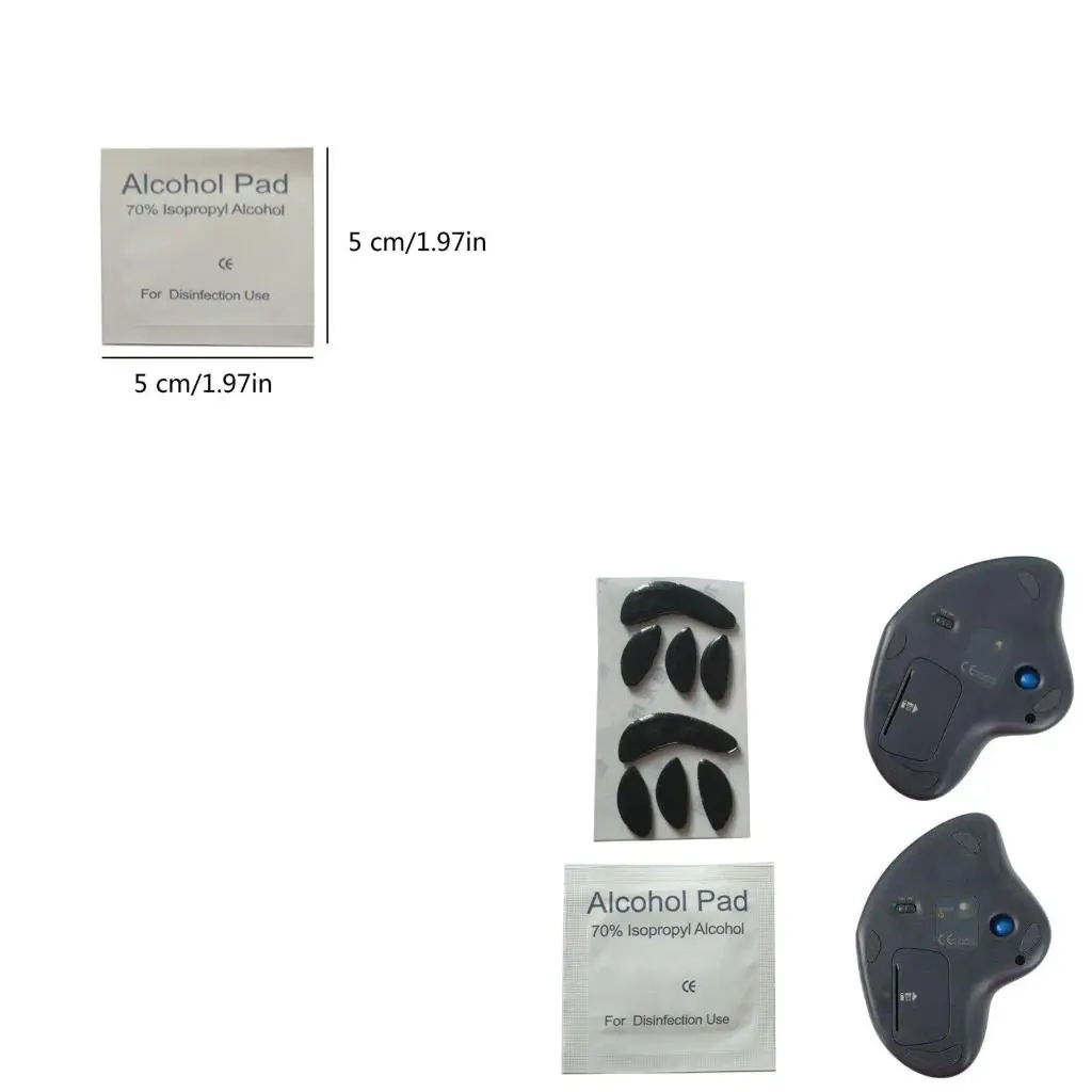  2Pcs 0.6mm Thickness Replace Mouse Feet Mouse Skates For  M570 Trackball Ergonomic Vertical Mouse