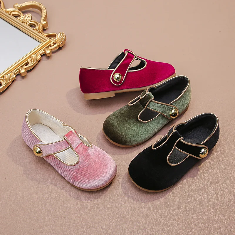 Winter Girl Shoes AutumnKorean Edition New French Princess Shoe Fashion Girl Dancing Little Leather Shoe Girl British Style Shoe