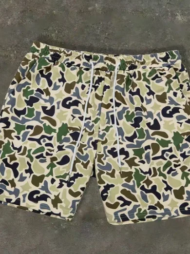 Women's Printed Camouflage Casual orts Street Sle Elastic Waist Hot Pants Faionable Spring Leisure Trousers