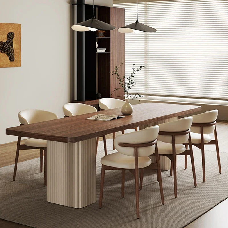 

Italian Style Luxury Simplicity Dining Tables Solid Wood Designer Modern Dining Tables Restaurant Home Furniture Vaisselle HBDT