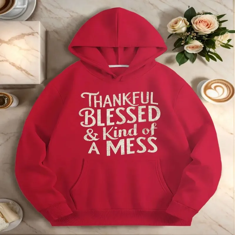 

Зимне-осенний свитшот, женская одежда больших размеров, женская одежда больших размеров с иллюстрацией, фраза, искусство, белый текст, модная ткань из чистого хлопка