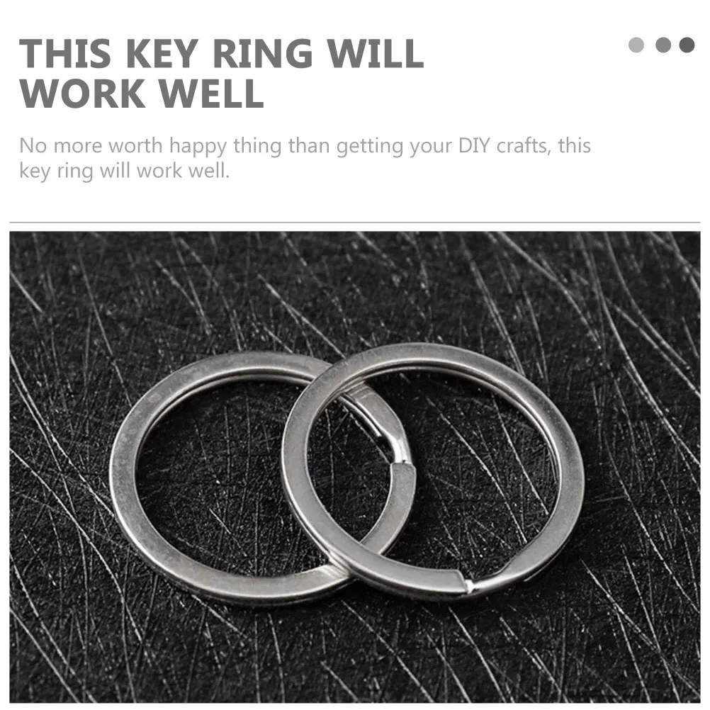 

100 шт. металлические брелоки с плоским дизайном, сверхмощные брелоки для проектов ручной работы, круглые брелки, насадки
