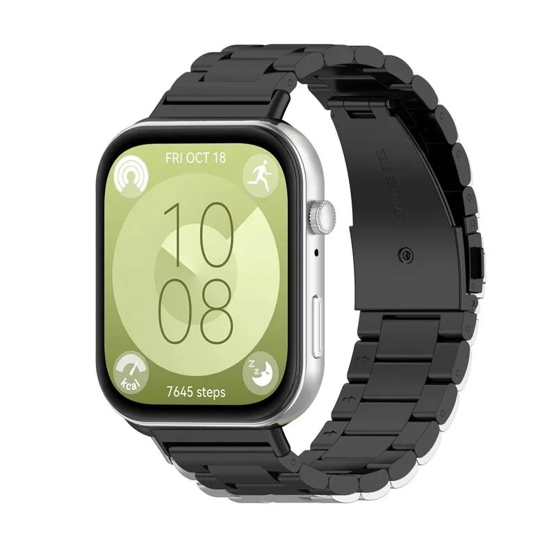 Connector+Strap Stainless Steel Band for Huawei Watch Fit4 pro Fit 4 3 / Fit 2 / Fit / Fit NEW SE / fit3 Metal Bracelet
