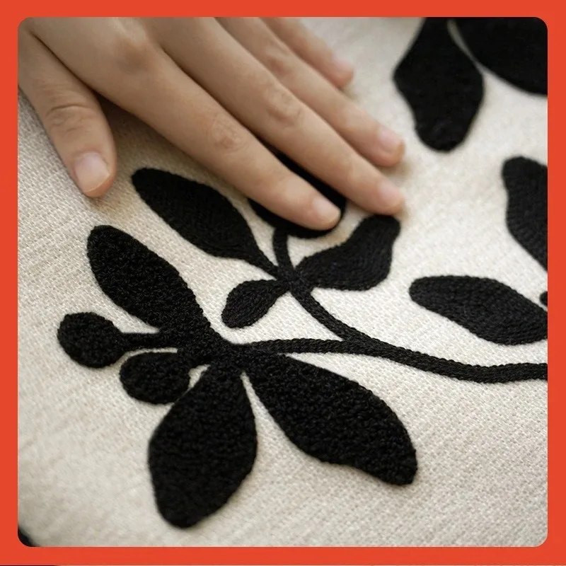 Three-dimensional embroidery removable and washable seat pier living room pier futon seat cushion stool sofa cushion