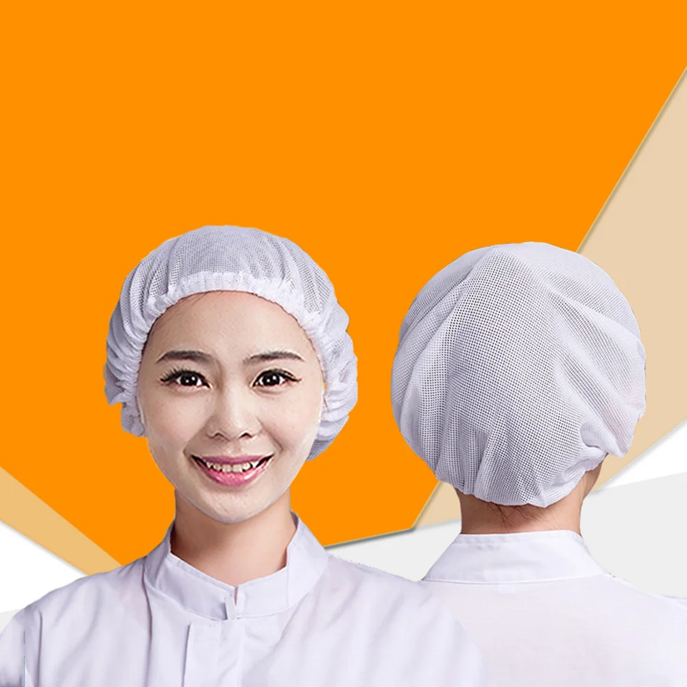 4 Pcs Food Service Cap Breathable Mesh Universal Waiter Working Hat Cooking Men and Women