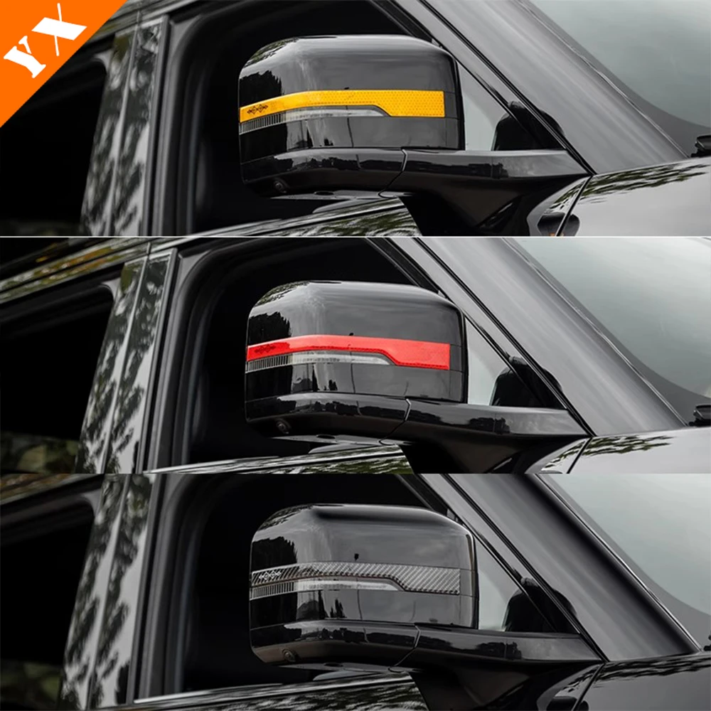 

For BYD Denza B5 accessories 2026 Car Side Door Mirror Strip,Rear View Mirror Rain Trim,Anti Scratch,Car Door Warning Sticker