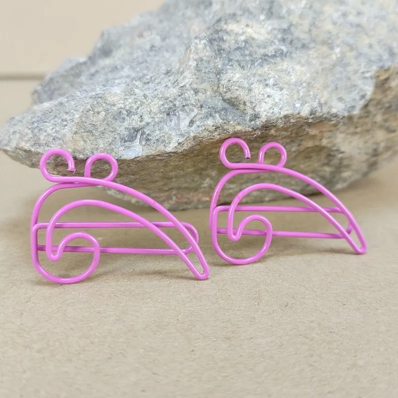 8pcs Paper Clip Note Shape Colorful Paper Clip Paper Clip Folder Student Supplies Pin Vintage