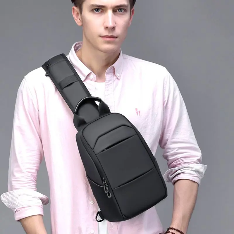 Imagem -06 - Ozuko Bolsa Crossbody Masculina à Prova Dágua Bolsa de Ombro Mensageiro Masculina de Alta Qualidade Bolsa Casual de Viagem Curta para Ipad de 9.7 Polegadas Novo