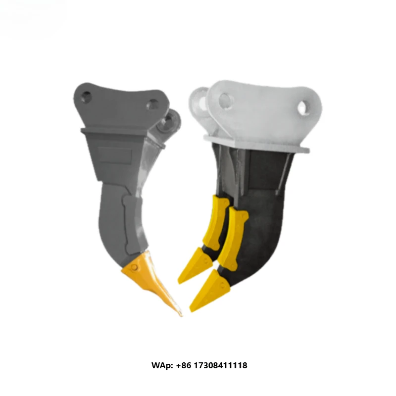 Mini Excavator Rake Small Digger Loosening Attachments for 6-8T Excavator Cleaning Gravel and Weeds Accessories
