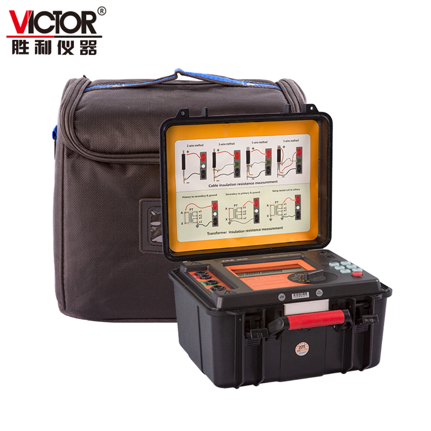 VICTOR 9620 9620B 9620C Digital High Voltage Insulation Resistance Tester 5KV 10 Tera ohm Insulation Rated Voltager USB.