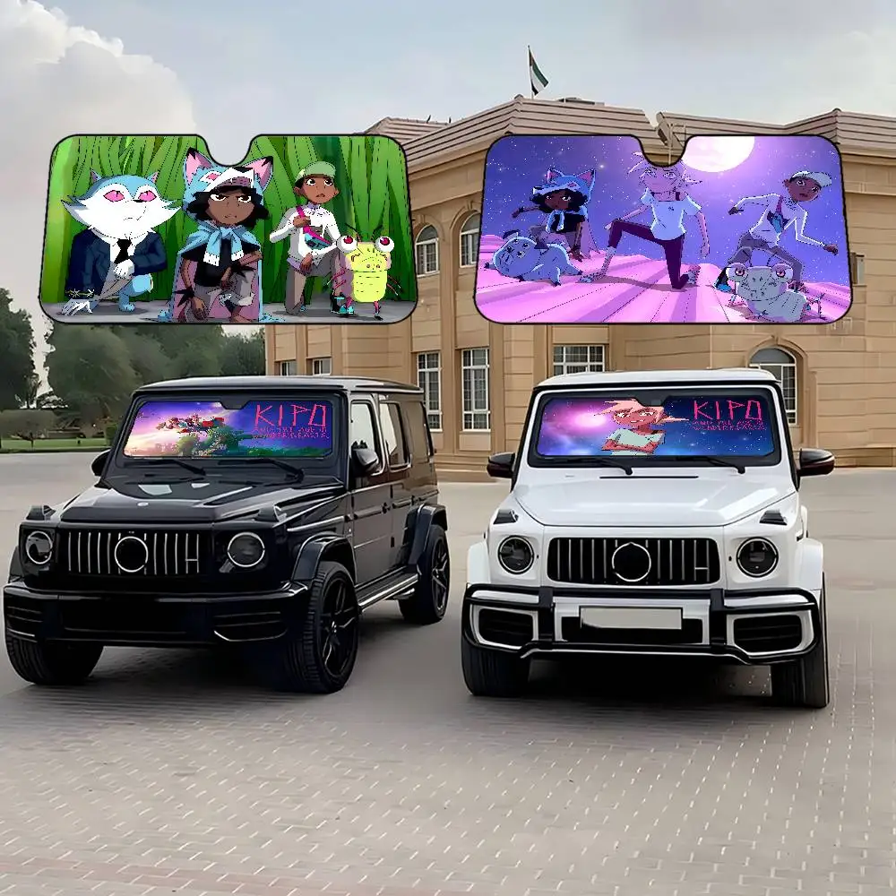 

Kipo And The Age Of Wonderbeasts, лобовое стекло автомобиля, солнцезащитный козырек, складной автомобильный солнцезащитный козырек, оконный УФ-отражатель, автомобили