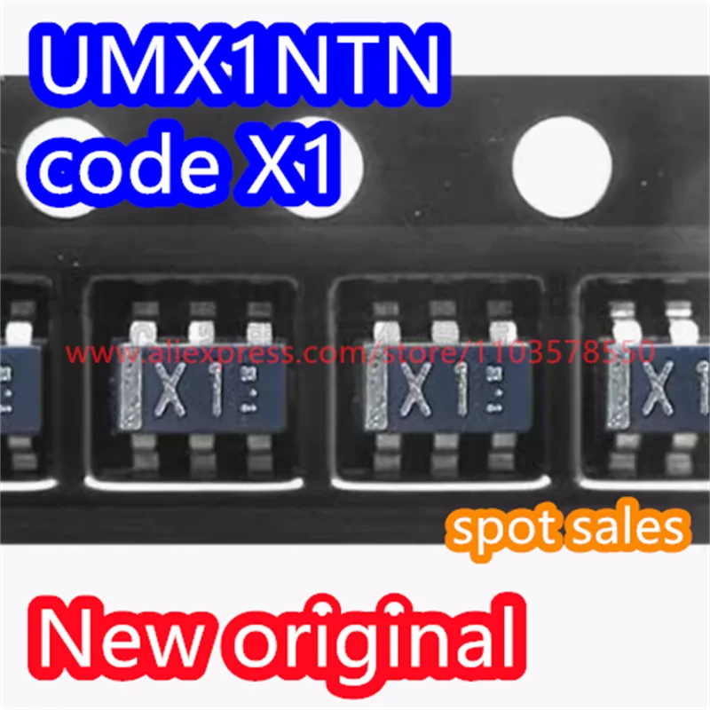 100PCS 100% Brand new original UMX1N code X1 package SOT-363 50V 150mA dual NPN digital transistor UMX1NTN