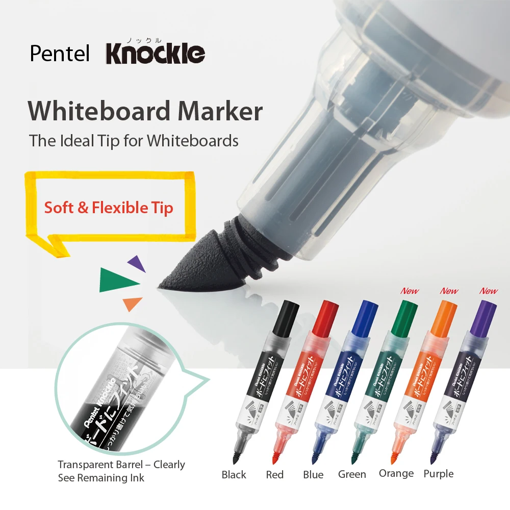

Pentel KnocKle Маркер для белой доски — освежающий отжим, маркеры для белой доски с низким запахом, канцелярские принадлежности для офиса и школы