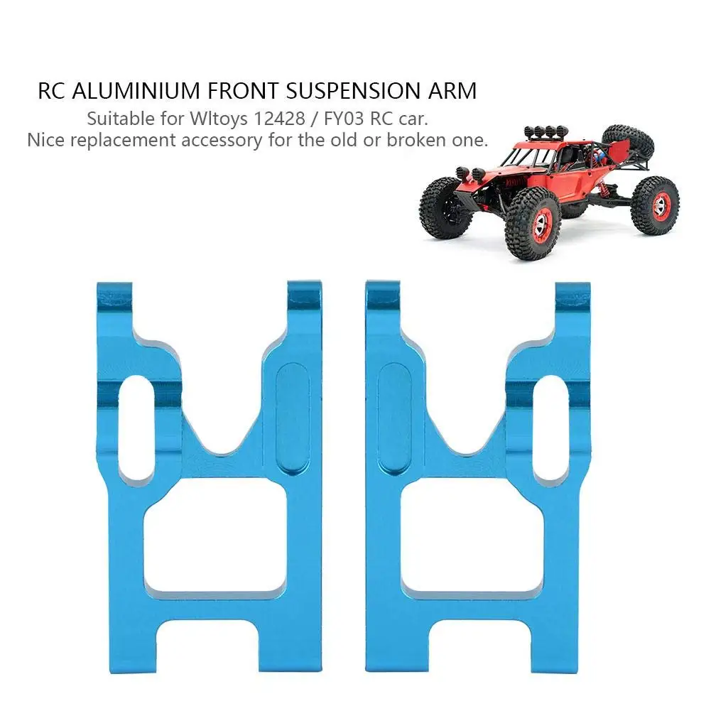 Wahacze przedniego zawieszenia samochodu RC, 2-częściowe wahacze przedniego ze stopu aluminium ze śrubami do Wltoys 12428 / FY03 RC Car Upgrade Acc