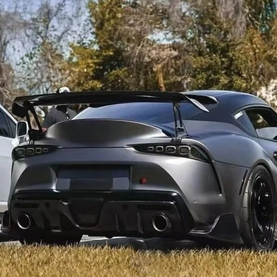 For PU Carbon Perfect Fit Carbon Fiber Rear Trunk Wing A90 A91 Mk5 Volte Style Tail Wing Rear Spoiler Lip Wings