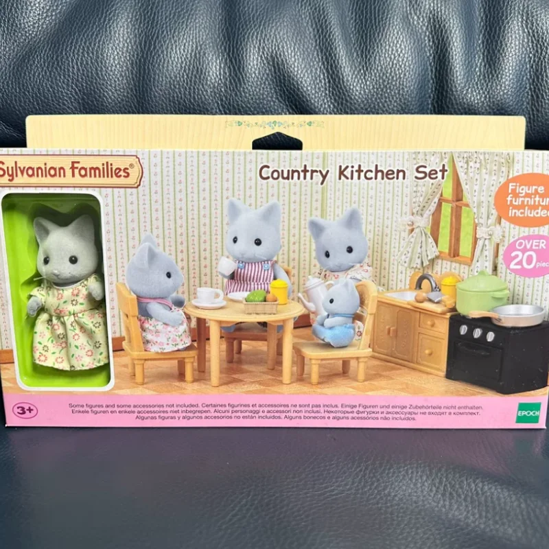 

Оригинальные аниме-фигурки Sylvanian, деревенский кухонный набор, серия Families Moon Castle, игрушка, автомобильное украшение, ПВХ, игрушка на день рождения, подарок