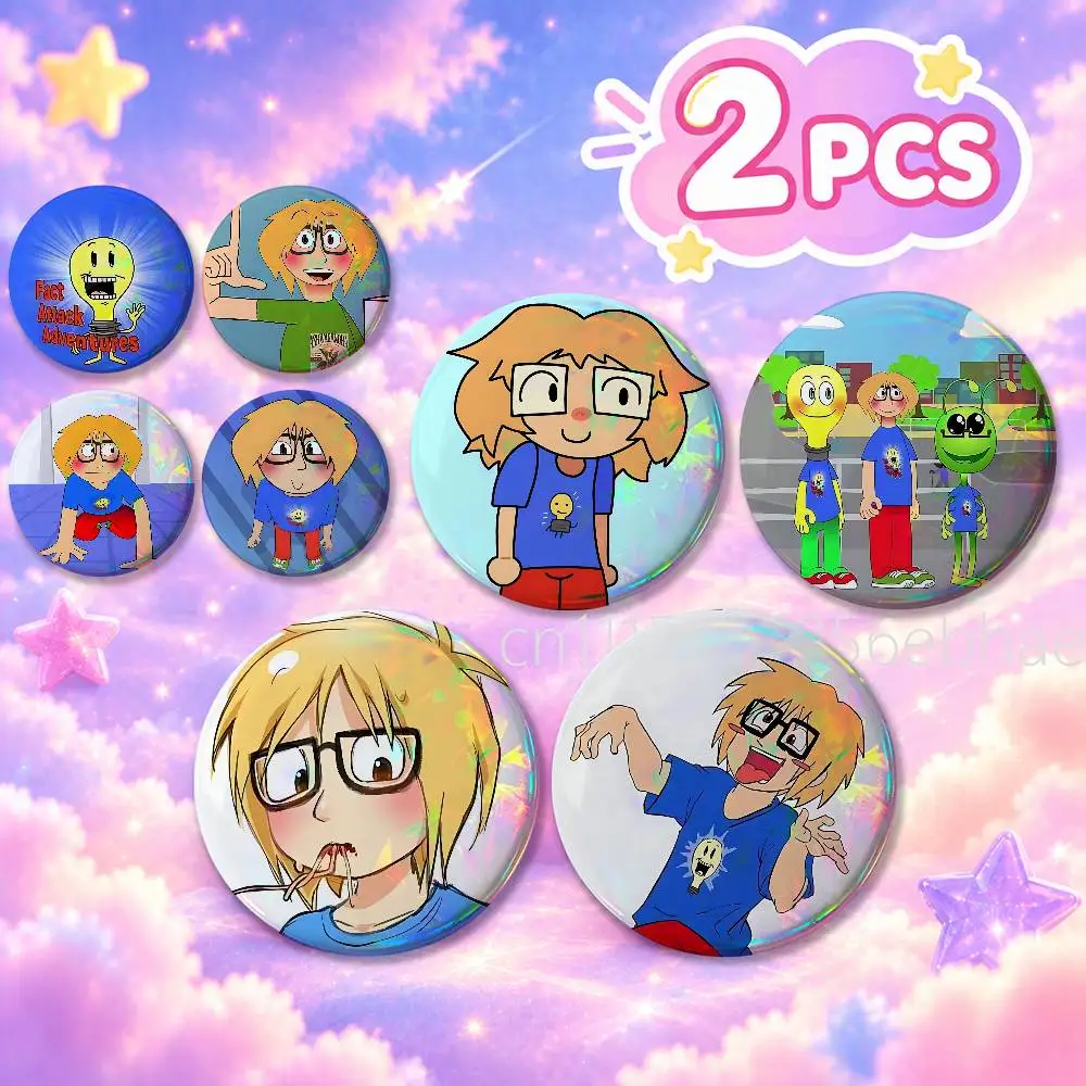 FOR FAA Jasper 2Pcs Round Badge Set Button Brooch Pin, Anime Game Fans Collectible Decor & Birthday Gift