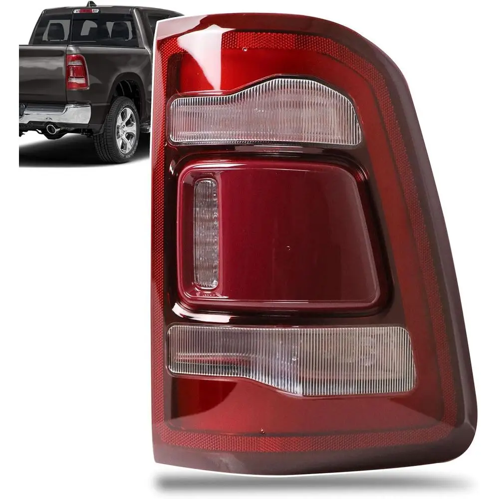 LED Tail Light Red Cover with Blind Spot Compatible With 2019-2023 1500 Right Passenger Side Replace 68262530AH