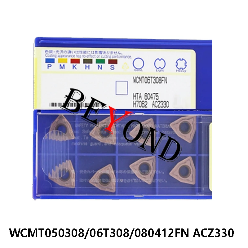 WCMT050308 WCMT06T308 WCMT080412 FN ACZ330 Carbide Inserts CNC WCMT WCMX 050308 WCMX030208 WCMX040208 Lathe Cutter 100% Original