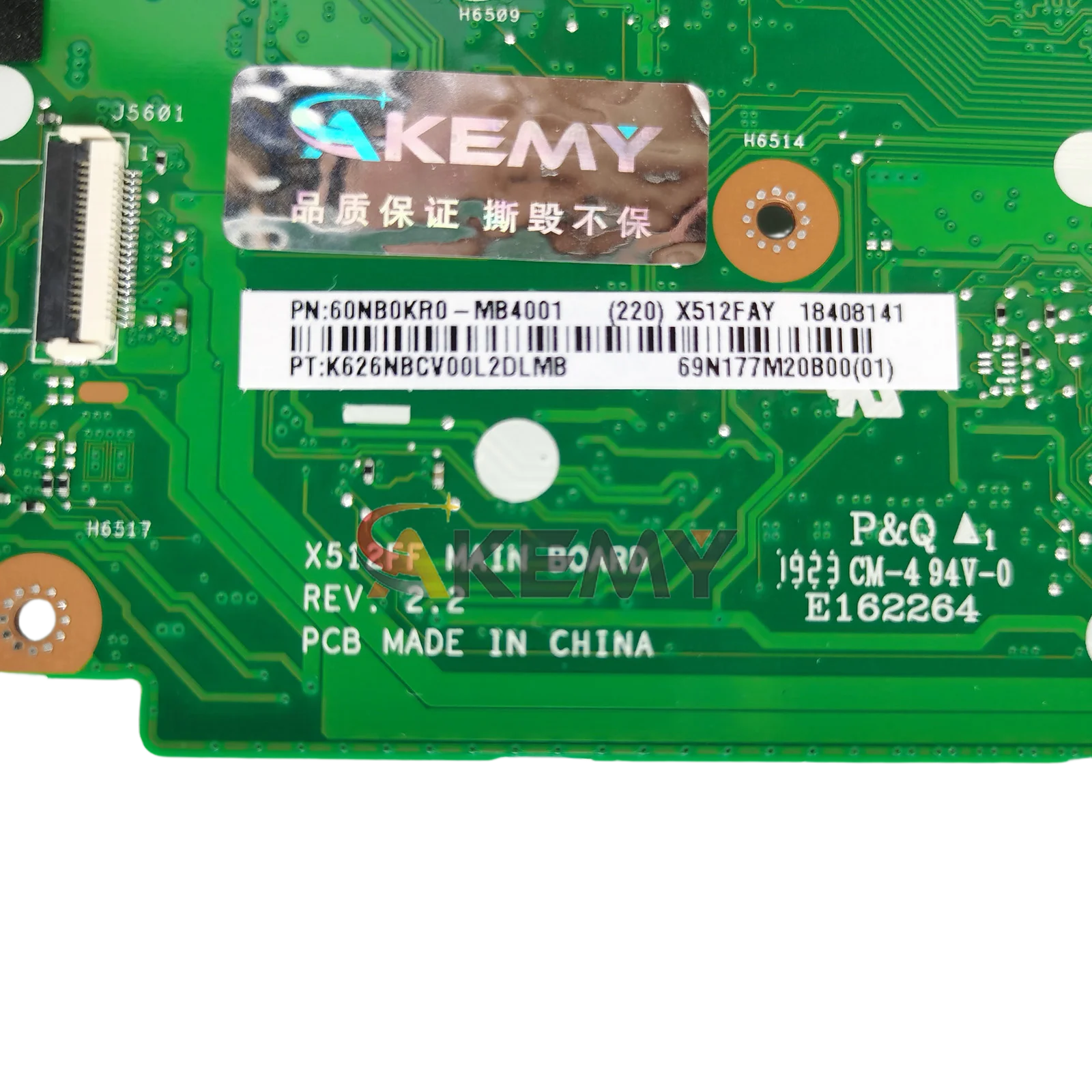 X512FA اللوحة الأم للكمبيوتر المحمول ASUS X512FJG X512FJ A512F S512F X512FB X512FL K512F V512F X512FF X512F اللوحة الرئيسية مع وحدة المعالجة المركزية I3 I5 I7