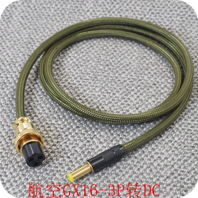 HIFI 5N 99.999% Sterling Silver Power Supply Cable GX16-2 GX16 3P USB Type-C XLR DC3.5mm Male To 5.5*2.1/2.5mm/6.0*4.4 Female