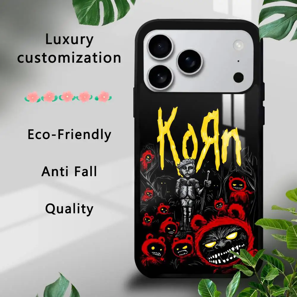 

Phone Case K-Korn Rock Band For iPhone 17 16 15 14 13 12 11 Pro Xs Max Mini Plus Celulares Hard Funda