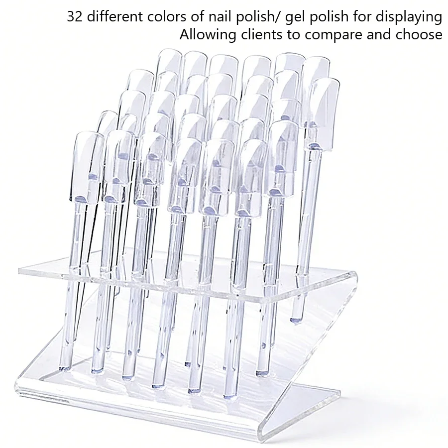 Nagellack-Präsentationsständer mit 32 Spitzen, Farbkarte-Präsentationsständer zum Präsentieren von Gel-Nagel-Übungswerkzeugen