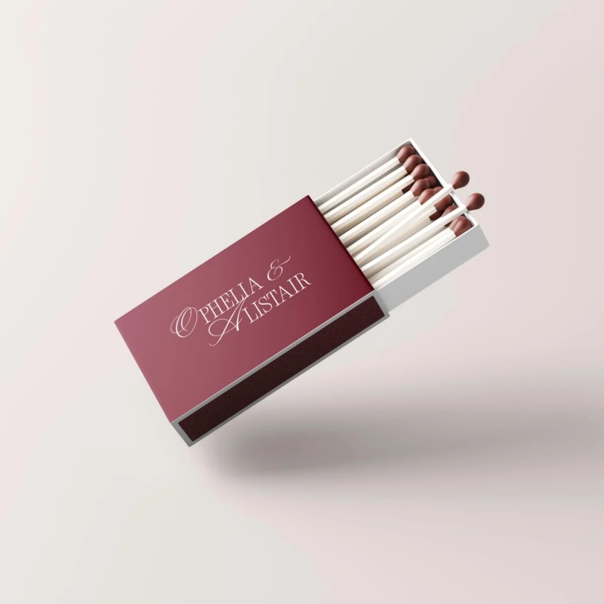 modello-matchbook-personalizzato--bomboniere-regalo-per-gli-ospiti-etichette-per-fiammiferi-scatola-di-fiammiferi--vecchio-soldi-di-cherubino-di-cupido-bordeaux--008