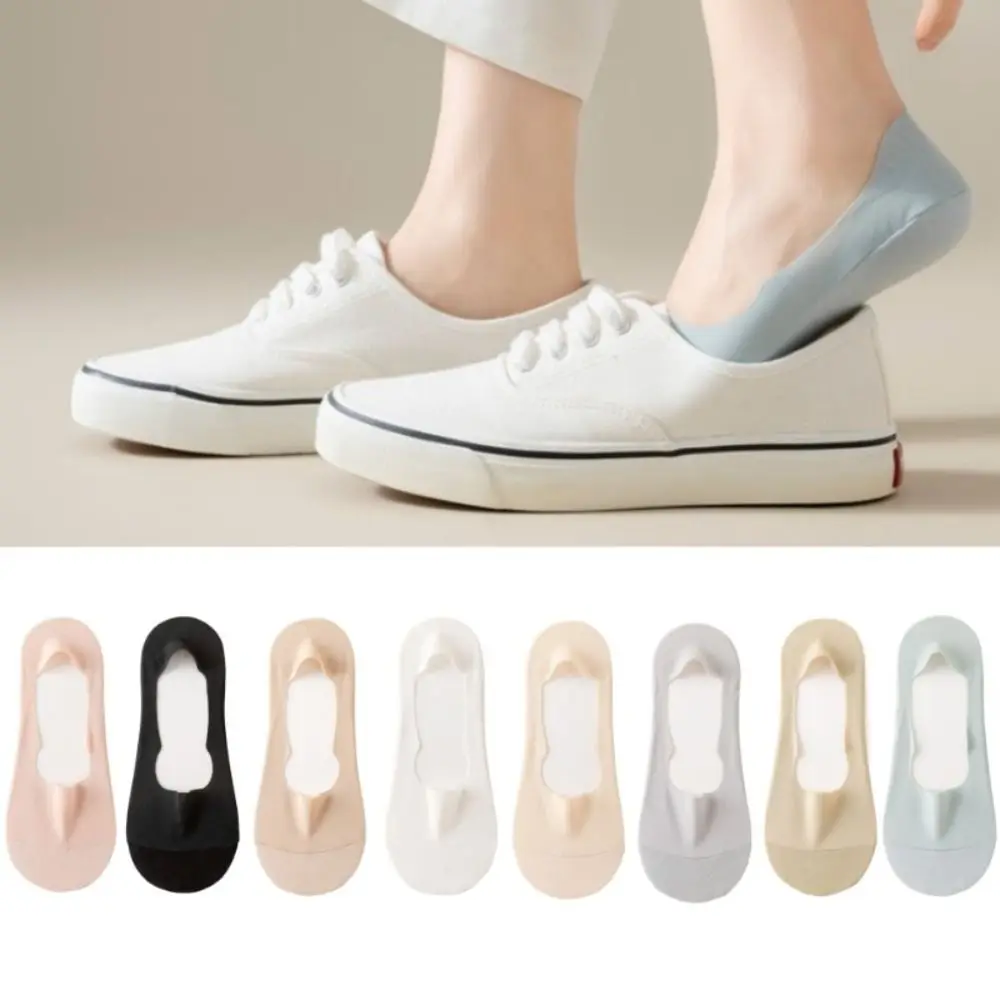 

Женские хлопковые носки, удобные невидимые короткие носки-невидимки из вискозы, Нескользящие дышащие, 1 пара, на лето