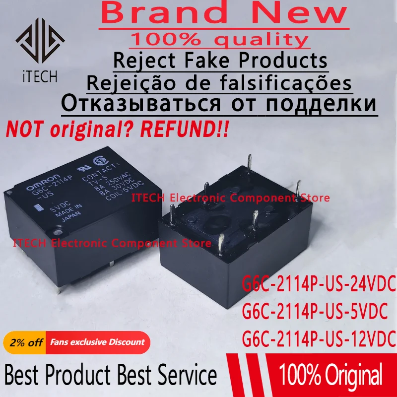 5Pcs/Lot G6C-2114P-…