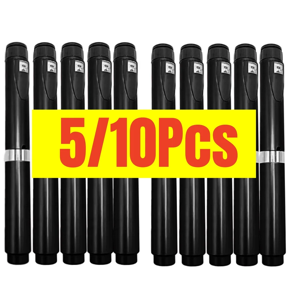 5Pcs Black Tattoo Pen Magic Pen Insulin Injection Pen Insulin Cartridges 3ml Empty Cassette Bottle for Lilly Medical Aesthetics