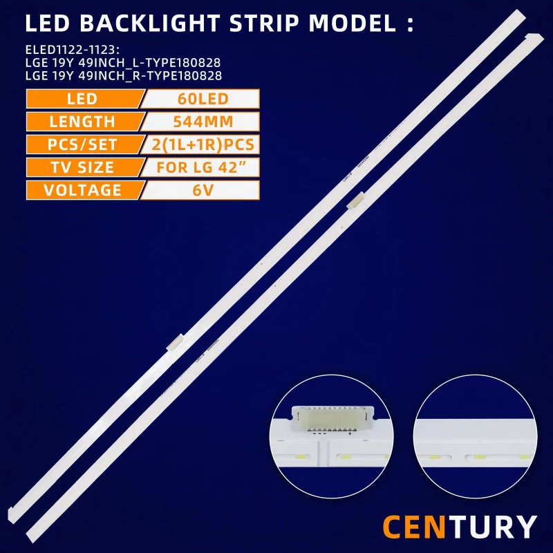 10kit LED Backlight Strip LGE 19Y 49INCH_L-TYPE180828/LGE 19Y 49INCH_R-TYPE180828สำหรับ49SM8600PUA