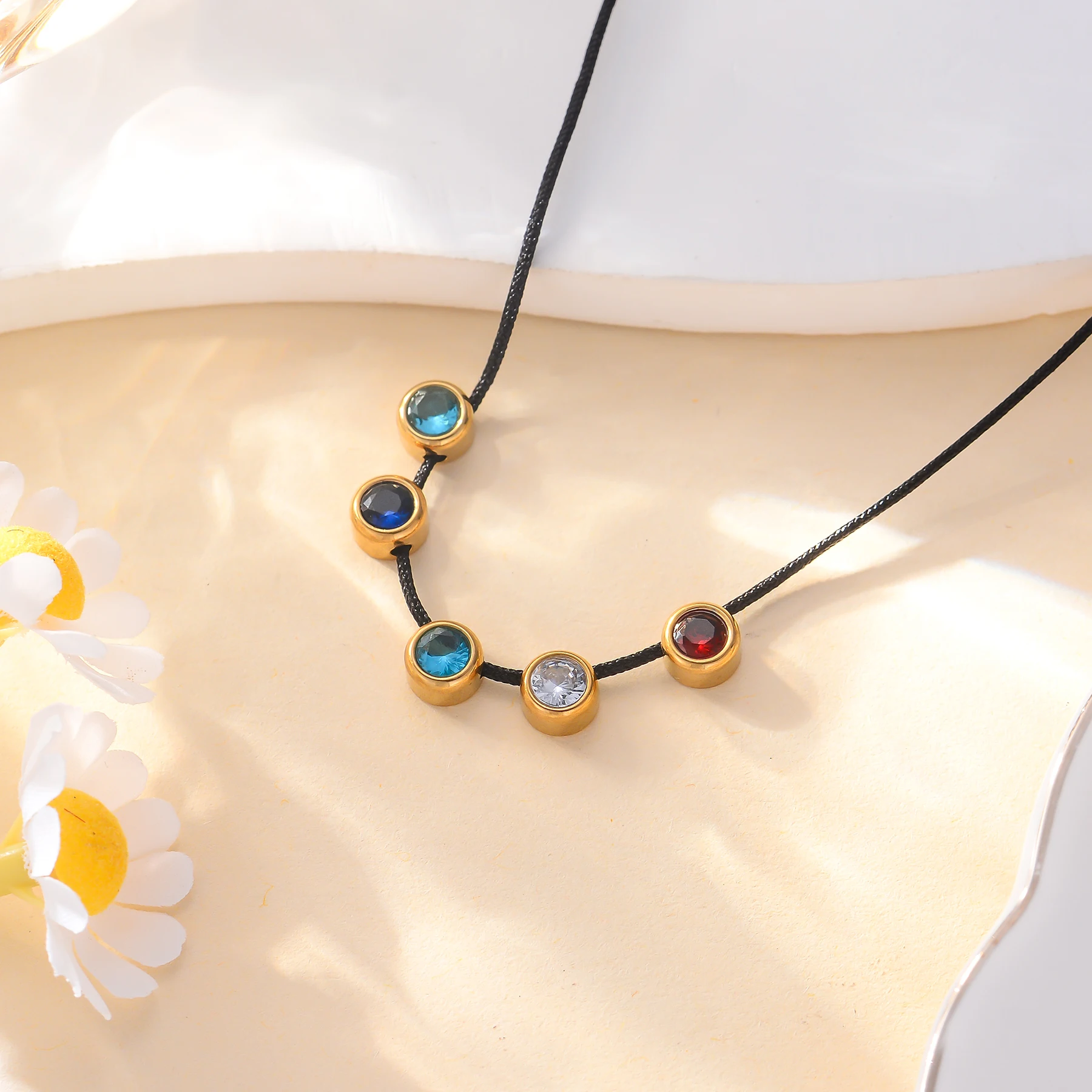 10 قطع الأزياء سحر حجر الراين الزركون الخرز الفولاذ المقاوم للصدأ قلادة سوار أقراط قلادة صنع اللوازم اليدوية