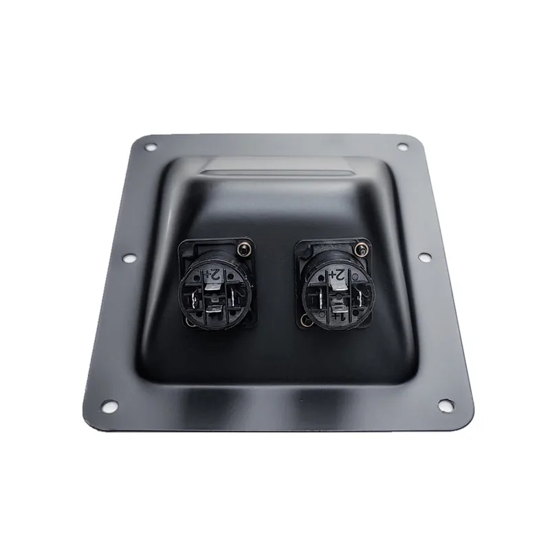 1PC Square Speaker Terminal Double NL4 Socket Input Plate 170*140 For Portable Speaker Line Array Console Mixer Audio