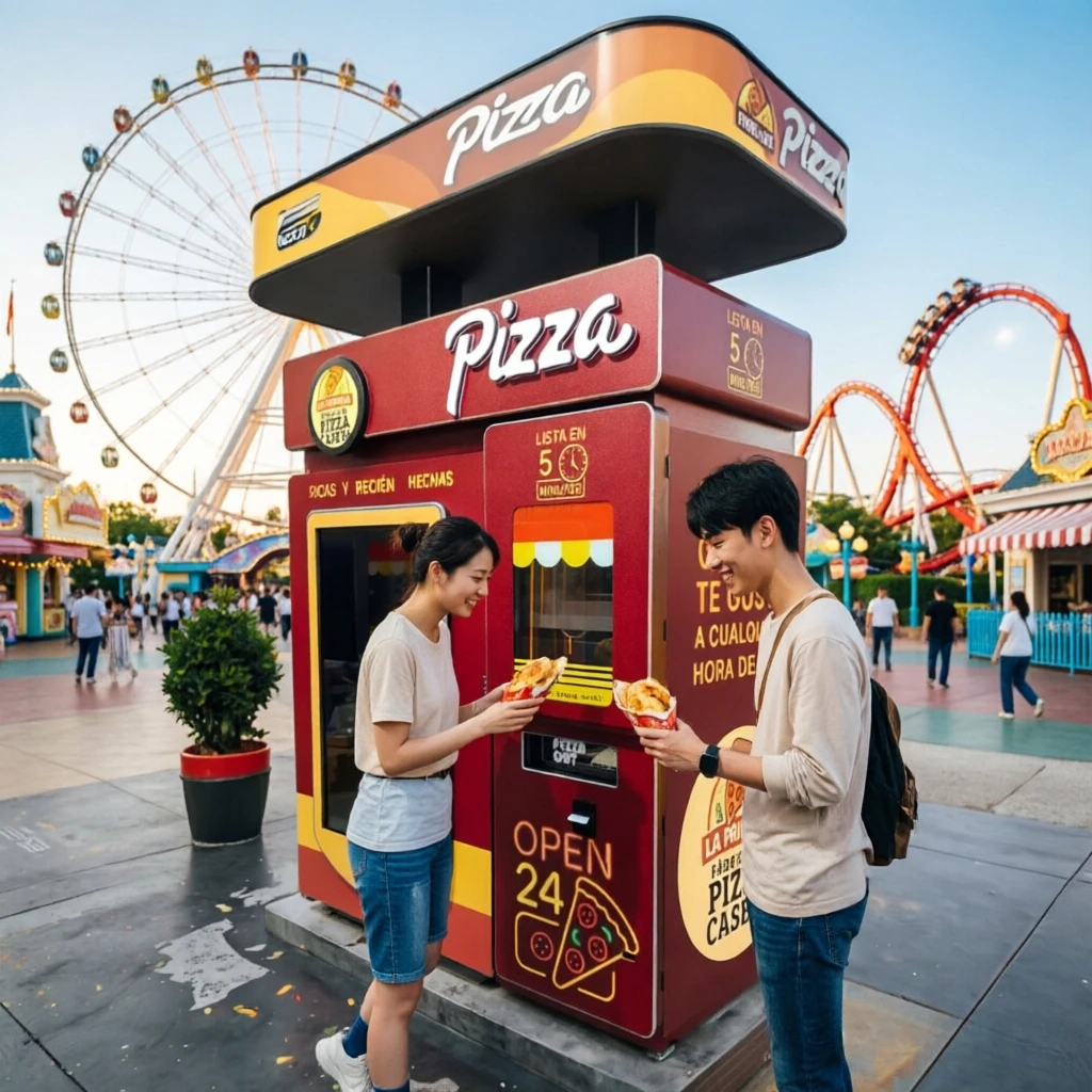 Commercial Pizza Vending Equipment Adjustable Heating Parameter For University Campus Office Business Park Staff Canteen