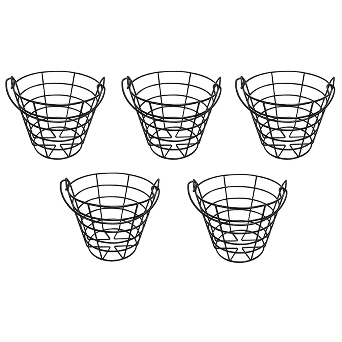 5X Practice Golf Balls Container Basket with Handle Storage Box Hold Up to 50 PCS Golf Balls